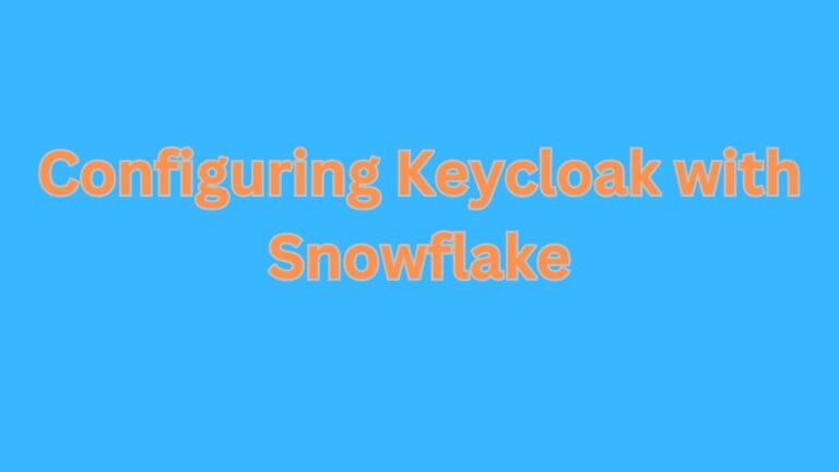 Configuring Keycloak with Snowflake